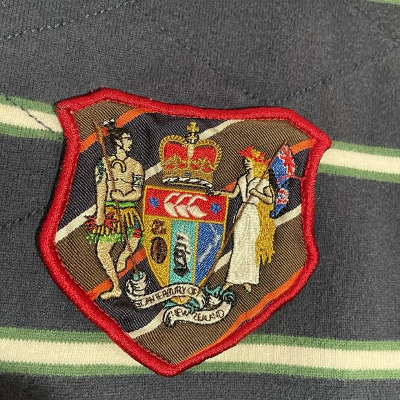 Canterbury New Zealand Rugby Shirt Men’s XL Long Sleeve Stripe Crest Logo Preppy - Picture 3 of 16